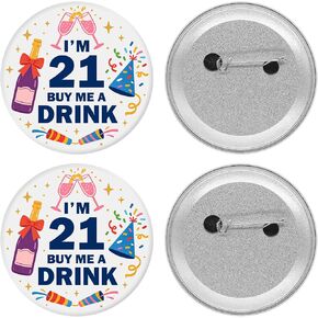 21 Birthday Decorations for Her, Funny 21st Birthday Pin Decorations Supplies Gift for Women Men Easy to Wear, Suitable for Wearing on Shirts Skirts & Other Clothing in Saudi Arabia