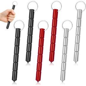 6PCS Aluminum Keychain Safety Tool Set – 2 Black, 2 Silver, 2 Red EDC Key Ring Accessories, Emergency Escape for Daily Carry, Outdoor, and Travel Use in Saudi Arabia