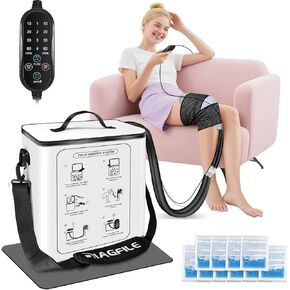 Cold Therapy Machine with Programmable Timer, Ice Machine for Knee After Surgery, Knee Replacement Recovery System, Pain Relief for Post Surgery, w/Compression Pad for Shoulder, Hip and Ankle in Saudi Arabia