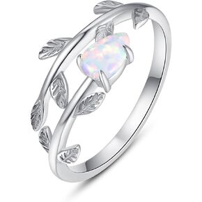 14K Gold Plated Opal Ring for Women, Hypoallergenic Birthstone Ring, Adjustable Size 7 8 9, Dainty Gold Jewelry Mothers Day Gifts|Birthday Gift in Saudi Arabia