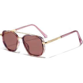 Onrtry Polarized Aviator Sunglasses for Men Women Retro Square Metal Frame Sun Glasses UV400 Protection Shades in Saudi Arabia