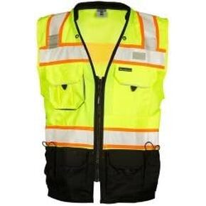 ML Kishigo - Premium Black Series Surveyors Vest - Lime Size: X-large in Saudi Arabia