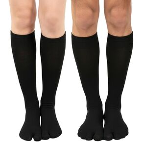 2 Pairs Unisex Split Toe Tabi Socks for Flip Flops, Casual Long Flip Flops Socks Knee High Over Calf Length in Saudi Arabia
