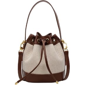 Small Crossbody Purse for Women, Bucket Bag | Leather Trim, Drawstring Closure in Saudi Arabia