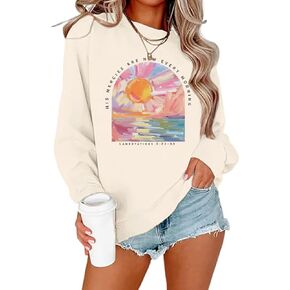 Christian Swearshirts for Women His Mercies Are New Every Morning Swearshirt Bible Verse Shirts Long Sleeve Tops in Kuwait