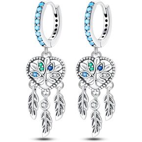 PARCOM 925 Sterling Silver Hypoallergenic Earrings for Women - Sparkly Cubic Zirconia Jewelry Gifts for Sensitive Ears, Christmas Birthday Party, perfect Valentine's Day gift in Saudi Arabia
