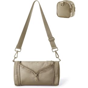 TOPEAST Small Crossbody Purse for Women, Barrel Cylinder Shoulder Bag with Adjustable Strap, Water-Resistant in Saudi Arabia