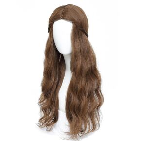 Adequate Long Wavy Wigs for Women Blonde Hipple Princess Wig,Suitable for Dally. Cosplay, Halloween and Masquerade Parties (Yellowish brown) in Kuwait