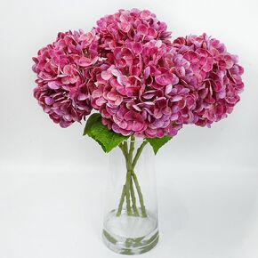 Jahe 4 Pcs Hydrangea Artificial Flowers, 20'' Tall Large Bloom Faux Hydrangea Flowers,Real Touch Fake Flowers, Bouquet Home Wedding Party Decor, DIY Floral Arrangement,Light Pink in Saudi Arabia