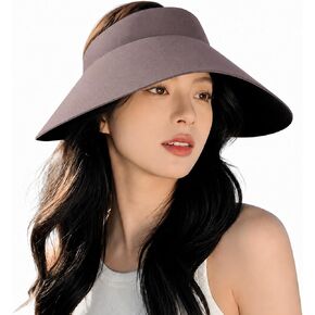 3.8 Oz Ultra Lightweight Wide Brim Women Sun Visor Hat UPF 50+ Roll Up Beach Cap 5.5" Brim Adjustable Shade for Hiking Golf in Saudi Arabia