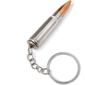 Bullet Keychain Real Fired Shell Casing Keyring Gift for Men Veterans Military Memorial Collectible Home Decor Accessories in Saudi Arabia
