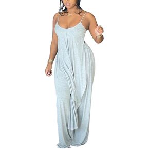 Women Casual 2 Piece Outfits Solid Cami Top Wide Leg Pants Sets Loose Irregular Asymmetric Lounge Set in Saudi Arabia