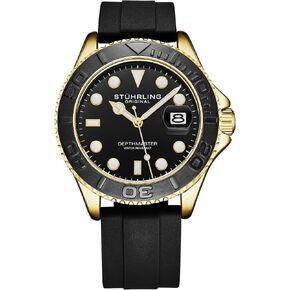 Stuhrling Original Depthmaster 4072 Men's Sport Dive Watch – Quartz Movement, Rotating Bezel, Silicone Strap in Kuwait