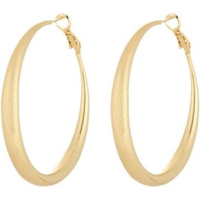 Women's Alloy Circle Hoop Earrings, Wire Drawing Process, Silver Tone in Kuwait