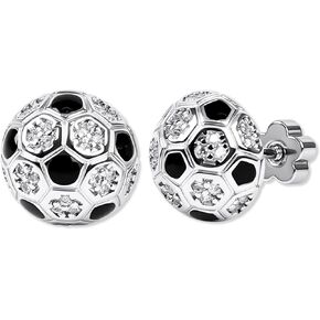 925 Sterling Silver Baseball/Softball/Soccer Earrings - Flat Back Small Stud Earrings with Cards Sports Themed Baseball/Softball/Soccer Lover Jewelry Gifts for Women Her Mother Wife Girlfriend Bestie‌ Mom Essentials Birthday Graduation Anniversary‌ in Saudi Arabia