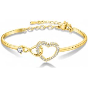 To My Daughter Forever Connected Bracelet, 18k Gold Plated To My Daughter Bracelet for My Daughter From Mom, Mother Daughter Bracelets for Birthday Gift in Kuwait
