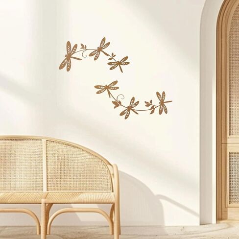 PRIMESTL Rust-Finish Dragonfly Wall Sculpture - Handcrafted Metal Garden Art Decor, Unique Gift for Women, Home and Outdoor Decoration in Saudi Arabia