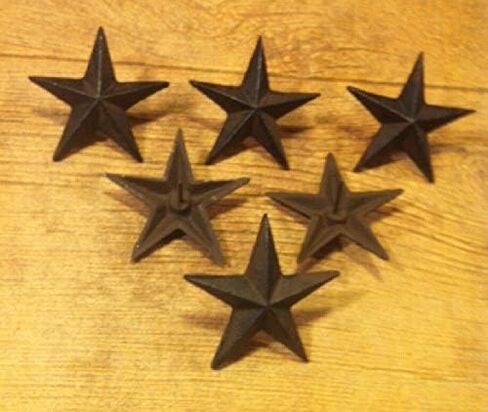 Texas Star Nails Large Cast Iron Stars 3 1/2" (Set of 6) Home Decor 0170-02110 in Saudi Arabia