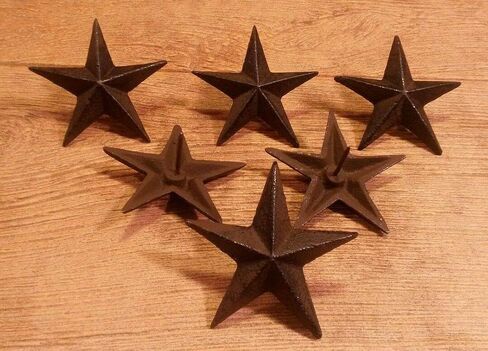 Texas Star Nails Large Cast Iron Stars 3 1/2" (Set of 6) Home Decor 0170-02110 in Saudi Arabia