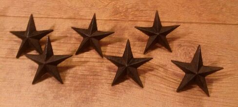 Texas Star Nails Large Cast Iron Stars 3 1/2" (Set of 6) Home Decor 0170-02110 in Saudi Arabia