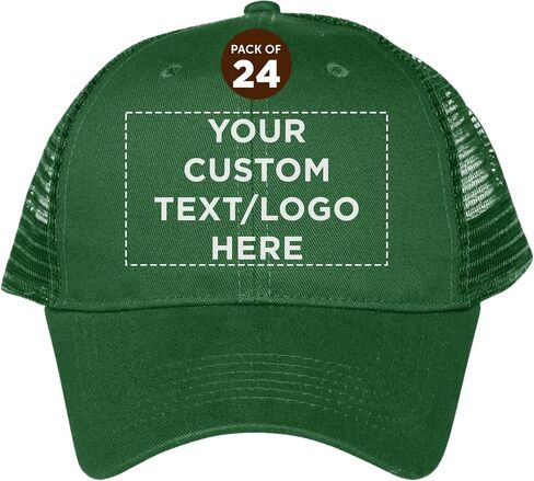 DISCOUNT PROMOS Custom Cotton Front Mesh Baseball Hat Set of 6/12/24 - Personalized Embroidered Caps in Saudi Arabia