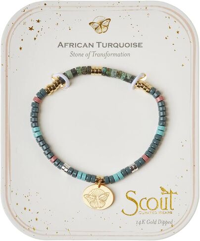 Scout Curated Wears - Intention Charm Bracelet - African Turquoise/Gold in Saudi Arabia