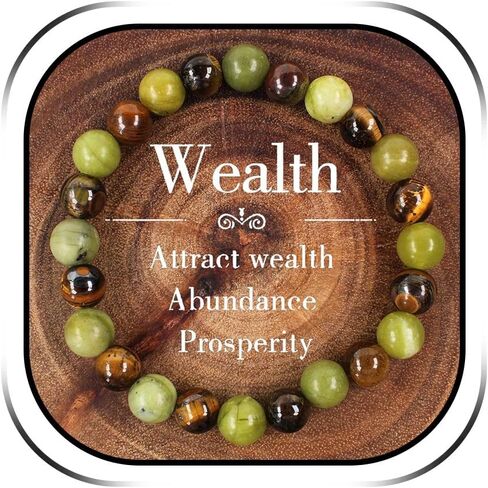 Money Bracelet for Women Men Money Attraction Bracelet Tigers Eye Beaded Stretch Bracelets Wealth Attraction Prosperity Good Luck Feng Shui Crystal Beaded Bracelets Birthday Trendy Jewelry Gift in Saudi Arabia