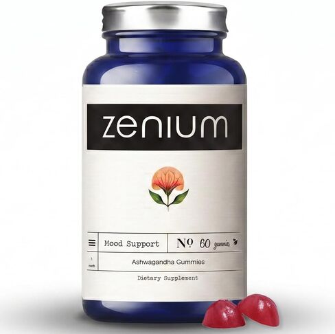 Zenium - Ashwagandha High Potency Gummies of KSM 66 | Mango Flavored | Relieve, Tension, Worry, Nervousness, & Irritability | Calm The Mind & Body | Ayurvedic | Natural Relief Supplement | 60 Count in Saudi Arabia