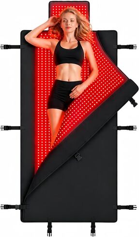 Full Body Red Light Therapy Mat for Pain Relief & Recovery, FSA&HSA Eligible, 75"x35" Infrared Light Therapy Blanket with 2600 LEDs (660nm & 850nm), Improve Sleep, Muscle & Joint Relief, Home Use in Saudi Arabia
