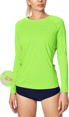 IUGA Rash Guard for Women UPF 50+ SPF & UV Protection Clothing Long Sleeve Shirts for Women with Pockets Hiking Swim Shirt in Kuwait