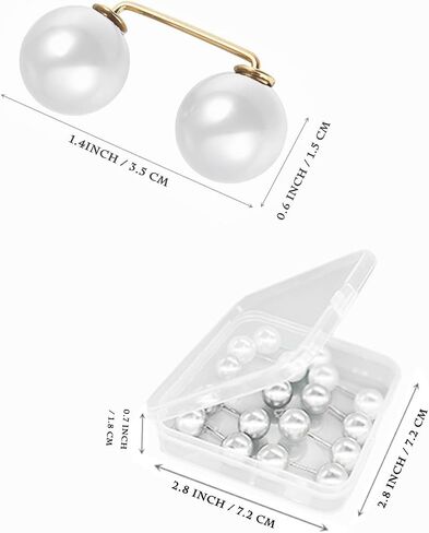 9pcs Artificial Pearl Brooch Pins: Secure Neckline Safety Clips for Shawl, Sweater, Blouse - Anti-Slip Women's Accessory (3 Colors) in Saudi Arabia
