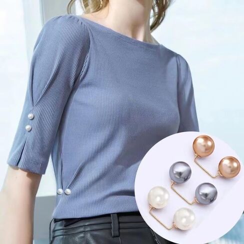 9pcs Artificial Pearl Brooch Pins: Secure Neckline Safety Clips for Shawl, Sweater, Blouse - Anti-Slip Women's Accessory (3 Colors) in Saudi Arabia