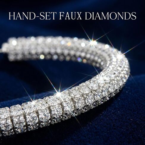 Lightweight Rhinestone Hoop Earrings For Women, Dainty Large Silver Rings, Hypoallergenic Sparkly Bling Jewelry, Prom Party Accessories, Wedding Dress Gift in Saudi Arabia