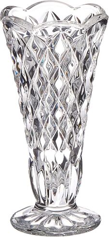 Galway Crystal Ashford Bud Vase, Clear Cut Glass Flower Vase for Small Stems and Table Decor, 4.5-Inch H x 2.4-Inch W in Saudi Arabia