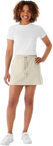 Member's Mark Women's 4-Way Stretch Travel Skort (US, Alpha, Large, Regular, Regular, Taupe) in Kuwait