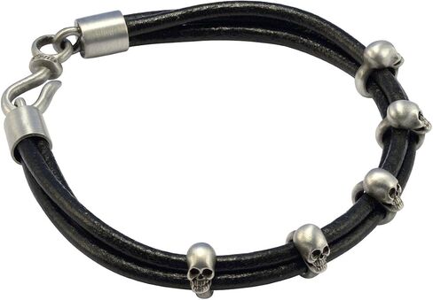 Truth Leather Bracelet with Skulls - Mysterious and Wild in Saudi Arabia