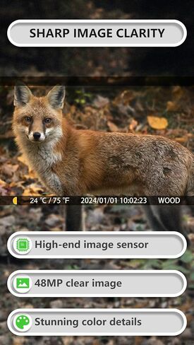 GardePro E8P Trail Camera WiFi Bluetooth, Game Cameras with 8000mAh Rechargeable Battery Pack, 100ft Night Vision Motion Activated in Kuwait