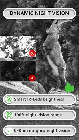 GardePro E8P Trail Camera WiFi Bluetooth, Game Cameras with 8000mAh Rechargeable Battery Pack, 100ft Night Vision Motion Activated in Kuwait