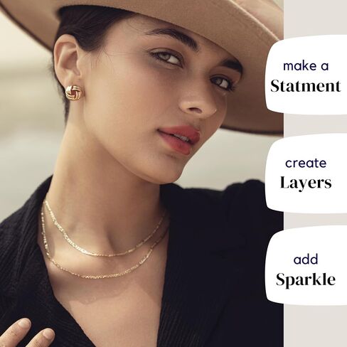 KISPER Italian 3mm Solid Gold Figaro Link Jewelry Set - Necklace & Bracelet - 18K Gold Plated 925 Sterling Silver - Unisex Design with Lobster Clasp - Made in Italy in Kuwait