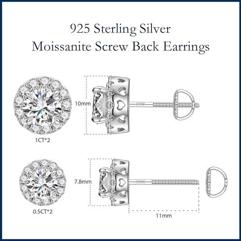 MOOSEA Moissanite Jewelry Gifts for Women, 1 ct Love Knot Necklace D Color VVS1 Clarity Lab Created Moissanite Necklace Earrings Anniversary Jewelry Gift Birthday Gifts for Women in Kuwait
