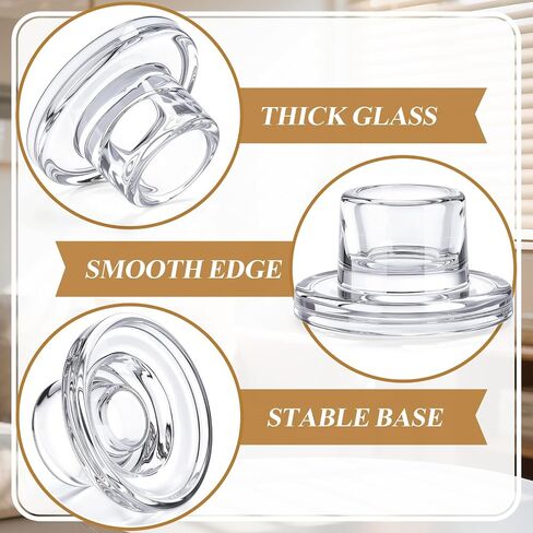 36 Pcs Glass Tapered Candlestick Holders Bulk Clear Short Taper Candle Holders Small Glass Candle Base for Table Centerpieces Wedding Christmas Advent Party Decoration in Saudi Arabia