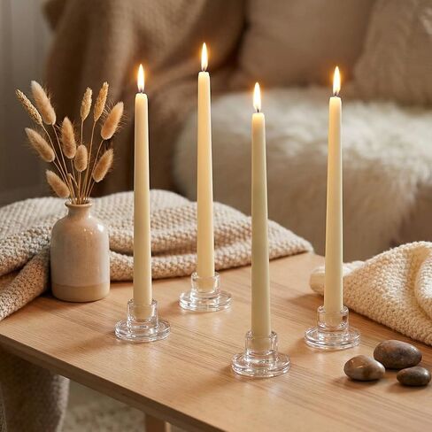 36 Pcs Glass Tapered Candlestick Holders Bulk Clear Short Taper Candle Holders Small Glass Candle Base for Table Centerpieces Wedding Christmas Advent Party Decoration in Saudi Arabia