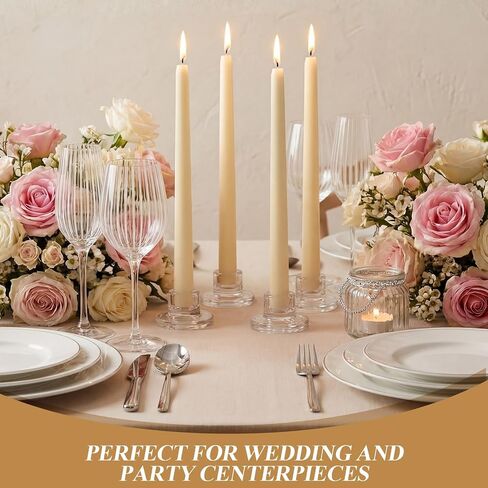 36 Pcs Glass Tapered Candlestick Holders Bulk Clear Short Taper Candle Holders Small Glass Candle Base for Table Centerpieces Wedding Christmas Advent Party Decoration in Saudi Arabia