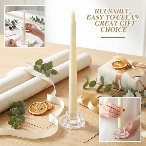 36 Pcs Glass Tapered Candlestick Holders Bulk Clear Short Taper Candle Holders Small Glass Candle Base for Table Centerpieces Wedding Christmas Advent Party Decoration in Saudi Arabia