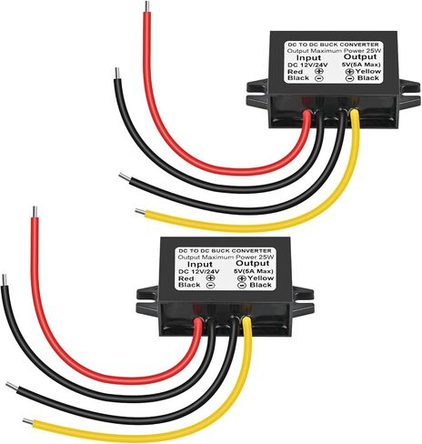 DC 24V 12V to 5V 5A 25W Step Down Converter Module Buck Reduced Voltage Regulator Car Power Converter (2-Pack) in Kuwait