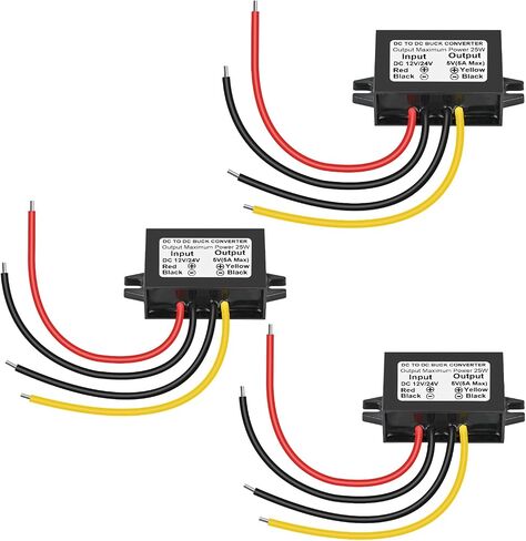 DC 24V 12V to 5V 5A 25W Step Down Converter Module Buck Reduced Voltage Regulator Car Power Converter (2-Pack) in Saudi Arabia