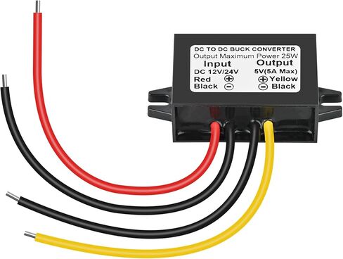 DC 24V 12V to 5V 5A 25W Step Down Converter Module Buck Reduced Voltage Regulator Car Power Converter (2-Pack) in Kuwait
