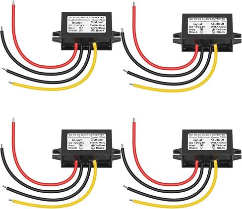 DC 24V 12V to 5V 5A 25W Step Down Converter Module Buck Reduced Voltage Regulator Car Power Converter (2-Pack) in Kuwait