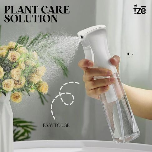 FZE® 300ml Spray Bottle Pack Of 1 - Fine Mist for Hair, Plants, Cleaning & Skincare- Continuous Spray Bottle for Gardening, Plants, Cleaning, and Misting in Saudi Arabia