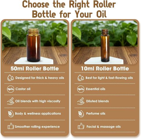Rose Quartz & Amethyst & Green Aventurine Roller Bottles for Essential Oils, 50ml Refillable Amber Glass Roll On Bottles with Natural Crystal Roller, Leak-Proof Travel Perfume Bottle with Gold Caps in Saudi Arabia